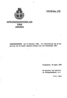 Afkondigingsblad van Aruba 1988 no. 22, DWJZ - Directie Wetgeving en Juridische Zaken