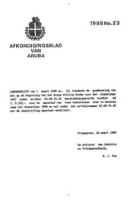 Afkondigingsblad van Aruba 1988 no. 23, DWJZ - Directie Wetgeving en Juridische Zaken