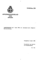Afkondigingsblad van Aruba 1988 no. 29, DWJZ - Directie Wetgeving en Juridische Zaken