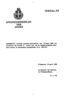 Afkondigingsblad van Aruba 1988 no. 35, DWJZ - Directie Wetgeving en Juridische Zaken