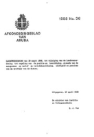Afkondigingsblad van Aruba 1988 no. 36, DWJZ - Directie Wetgeving en Juridische Zaken