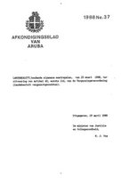 Afkondigingsblad van Aruba 1988 no. 37, DWJZ - Directie Wetgeving en Juridische Zaken