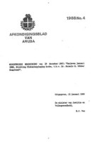 Afkondigingsblad van Aruba 1988 no. 4, DWJZ - Directie Wetgeving en Juridische Zaken