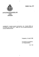 Afkondigingsblad van Aruba 1988 no. 40, DWJZ - Directie Wetgeving en Juridische Zaken