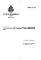 Afkondigingsblad van Aruba 1988 no. 43, DWJZ - Directie Wetgeving en Juridische Zaken