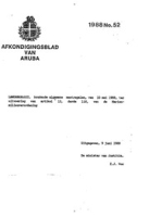 Afkondigingsblad van Aruba 1988 no. 52, DWJZ - Directie Wetgeving en Juridische Zaken