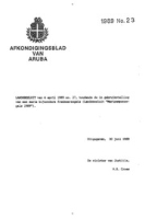 Afkondigingsblad van Aruba 1989 no. 23, DWJZ - Directie Wetgeving en Juridische Zaken