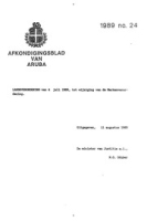 Afkondigingsblad van Aruba 1989 no. 24, DWJZ - Directie Wetgeving en Juridische Zaken