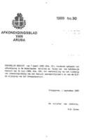 Afkondigingsblad van Aruba 1989 no. 30, DWJZ - Directie Wetgeving en Juridische Zaken