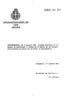 Afkondigingsblad van Aruba 1989 no. 36, DWJZ - Directie Wetgeving en Juridische Zaken