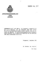 Afkondigingsblad van Aruba 1989 no. 37, DWJZ - Directie Wetgeving en Juridische Zaken