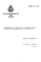 Afkondigingsblad van Aruba 1989 no. 42, DWJZ - Directie Wetgeving en Juridische Zaken