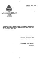 Afkondigingsblad van Aruba 1989 no. 46, DWJZ - Directie Wetgeving en Juridische Zaken