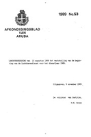 Afkondigingsblad van Aruba 1989 no. 53, DWJZ - Directie Wetgeving en Juridische Zaken