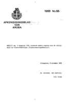 Afkondigingsblad van Aruba 1989 no. 55, DWJZ - Directie Wetgeving en Juridische Zaken
