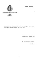Afkondigingsblad van Aruba 1989 no. 58, DWJZ - Directie Wetgeving en Juridische Zaken