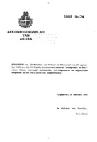 Afkondigingsblad van Aruba 1989 no. 74, DWJZ - Directie Wetgeving en Juridische Zaken