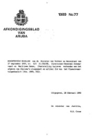 Afkondigingsblad van Aruba 1989 no. 77, DWJZ - Directie Wetgeving en Juridische Zaken