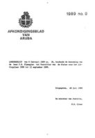 Afkondigingsblad van Aruba 1989 no. 9, DWJZ - Directie Wetgeving en Juridische Zaken