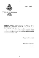 Afkondigingsblad van Aruba 1990 no. 5, DWJZ - Directie Wetgeving en Juridische Zaken