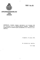 Afkondigingsblad van Aruba 1991 no. 10, DWJZ - Directie Wetgeving en Juridische Zaken