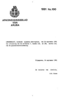 Afkondigingsblad van Aruba 1991 no. 100, DWJZ - Directie Wetgeving en Juridische Zaken