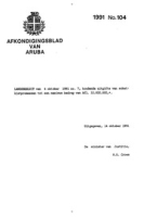 Afkondigingsblad van Aruba 1991 no. 104, DWJZ - Directie Wetgeving en Juridische Zaken