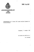 Afkondigingsblad van Aruba 1991 no. 107, DWJZ - Directie Wetgeving en Juridische Zaken
