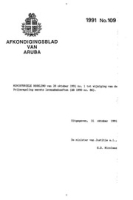 Afkondigingsblad van Aruba 1991 no. 109, DWJZ - Directie Wetgeving en Juridische Zaken