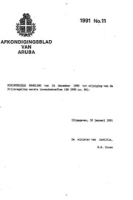 Afkondigingsblad van Aruba 1991 no. 11, DWJZ - Directie Wetgeving en Juridische Zaken