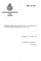 Afkondigingsblad van Aruba 1991 no. 110, DWJZ - Directie Wetgeving en Juridische Zaken