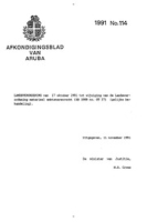 Afkondigingsblad van Aruba 1991 no. 114, DWJZ - Directie Wetgeving en Juridische Zaken