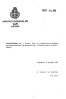 Afkondigingsblad van Aruba 1991 no. 116, DWJZ - Directie Wetgeving en Juridische Zaken