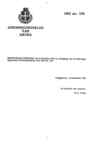 Afkondigingsblad van Aruba 1991 no. 126, DWJZ - Directie Wetgeving en Juridische Zaken