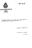 Afkondigingsblad van Aruba 1991 no. 15, DWJZ - Directie Wetgeving en Juridische Zaken