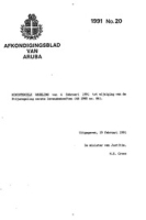 Afkondigingsblad van Aruba 1991 no. 20, DWJZ - Directie Wetgeving en Juridische Zaken