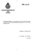 Afkondigingsblad van Aruba 1991 no. 22, DWJZ - Directie Wetgeving en Juridische Zaken