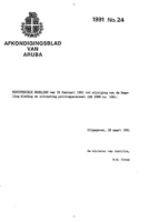 Afkondigingsblad van Aruba 1991 no. 24, DWJZ - Directie Wetgeving en Juridische Zaken