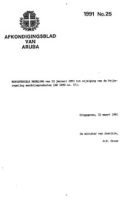 Afkondigingsblad van Aruba 1991 no. 25, DWJZ - Directie Wetgeving en Juridische Zaken