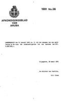 Afkondigingsblad van Aruba 1991 no. 26, DWJZ - Directie Wetgeving en Juridische Zaken