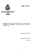 Afkondigingsblad van Aruba 1991 no. 34, DWJZ - Directie Wetgeving en Juridische Zaken