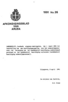 Afkondigingsblad van Aruba 1991 no. 35, DWJZ - Directie Wetgeving en Juridische Zaken