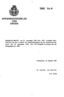 Afkondigingsblad van Aruba 1991 no. 4, DWJZ - Directie Wetgeving en Juridische Zaken