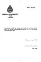 Afkondigingsblad van Aruba 1991 no. 41, DWJZ - Directie Wetgeving en Juridische Zaken