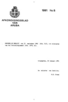 Afkondigingsblad van Aruba 1991 no. 5, DWJZ - Directie Wetgeving en Juridische Zaken