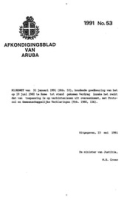 Afkondigingsblad van Aruba 1991 no. 53, DWJZ - Directie Wetgeving en Juridische Zaken