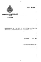 Afkondigingsblad van Aruba 1991 no. 66, DWJZ - Directie Wetgeving en Juridische Zaken