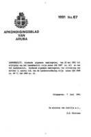 Afkondigingsblad van Aruba 1991 no. 67, DWJZ - Directie Wetgeving en Juridische Zaken