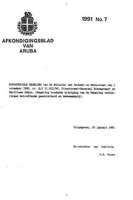 Afkondigingsblad van Aruba 1991 no. 7, DWJZ - Directie Wetgeving en Juridische Zaken