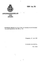 Afkondigingsblad van Aruba 1991 no. 70, DWJZ - Directie Wetgeving en Juridische Zaken